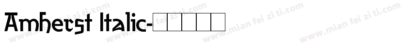Amherst Italic字体转换